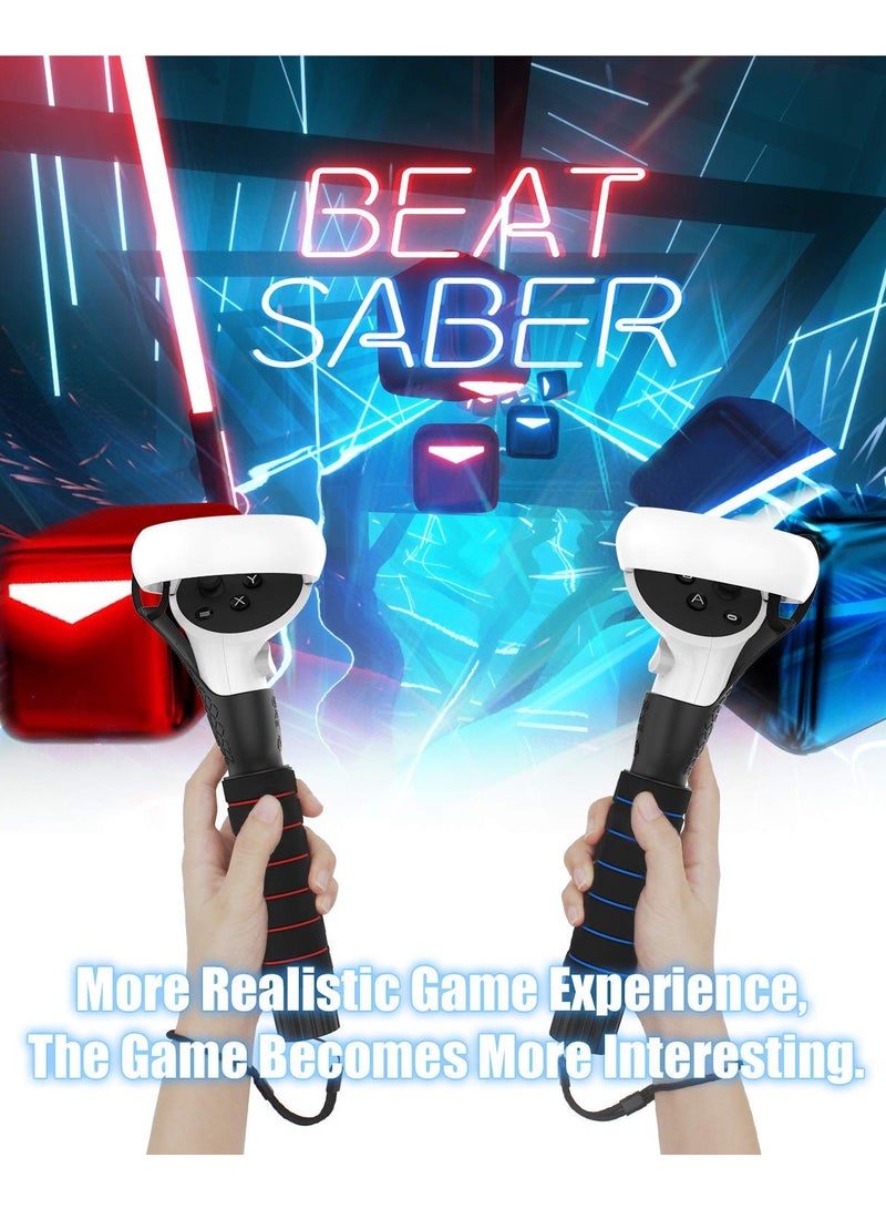 KASTWAVE مقبضان مزدوجان لتمديد لوحة الألعاب من أجل قبضة مريحة لأجهزة التحكم Oculus Quest / Quest 2 / Rift S لألعاب Beat Saber المتوافقة مع ملحقات Quest 2 - Image 3