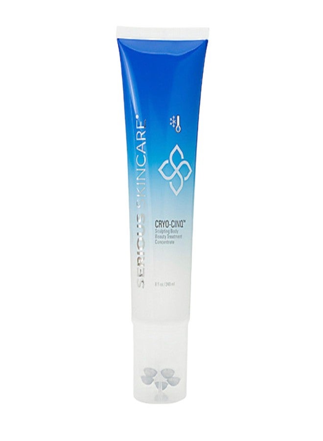Serious Skincare Anti-Cellulite Cryo-Cinq Cold Sculpting Body Cream - Skin Firming, Tightening for Stretch Marks, Legs, Arms, Buttock - Caffeine Body Moisturizer - Rollerball Applicator - 8 oz. - Image 1
