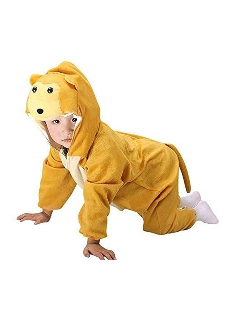 Brain Giggles Brain Giggles Monkey Animal Plush Costume Design Halloween Carnival Animal Party Jumpsuit for Kids Boys & Girls - Small  - Image 1
