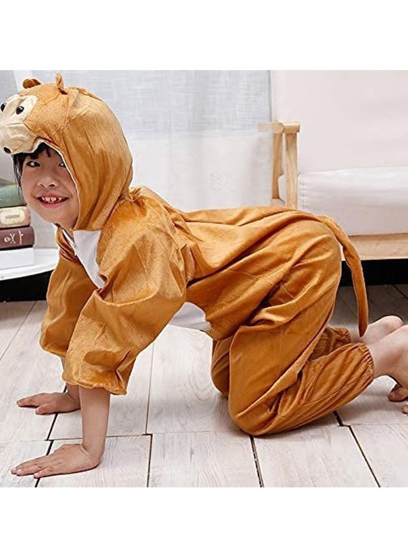 Brain Giggles Brain Giggles Monkey Animal Plush Costume Design Halloween Carnival Animal Party Jumpsuit for Kids Boys & Girls - Small  - Image 4