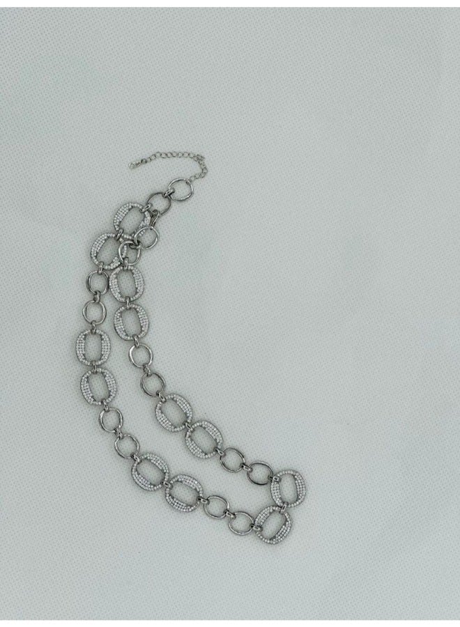 Sterling Silver Necklace with Zircon – Elegant and Dazzling Jewelry for Women - Image 4