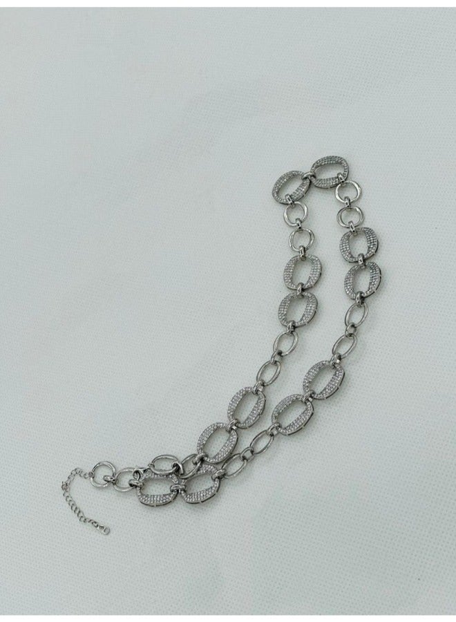 Sterling Silver Necklace with Zircon – Elegant and Dazzling Jewelry for Women - Image 5