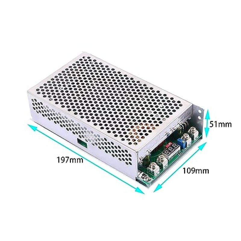 Dc-Dc Buck Converter White 1500W 50A Real-Time Voltage Monitoring Step Down Module - Intelligent Thermal Management Adjustable Voltage Regulator for High-Current Electronics Projects Battery Charging - Image 2