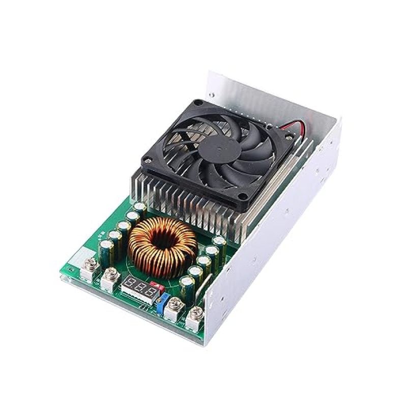 Dc-Dc Buck Converter White 1500W 50A Real-Time Voltage Monitoring Step Down Module - Intelligent Thermal Management Adjustable Voltage Regulator for High-Current Electronics Projects Battery Charging - Image 1