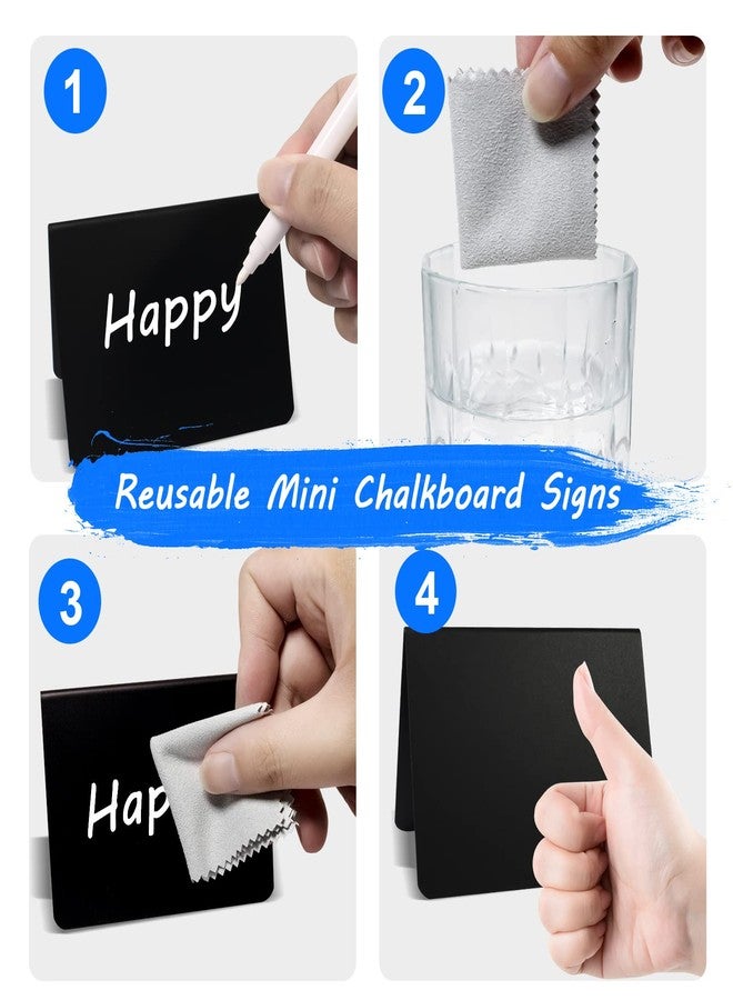 Pintuson 40 Pack Food Labels for Party Buffet - Mini Chalkboard Signs - Food Tags for Party Buffet - Catering Supplies Buffet Display, 3x4 Inches, Easy to Write and Wipe - Image 3