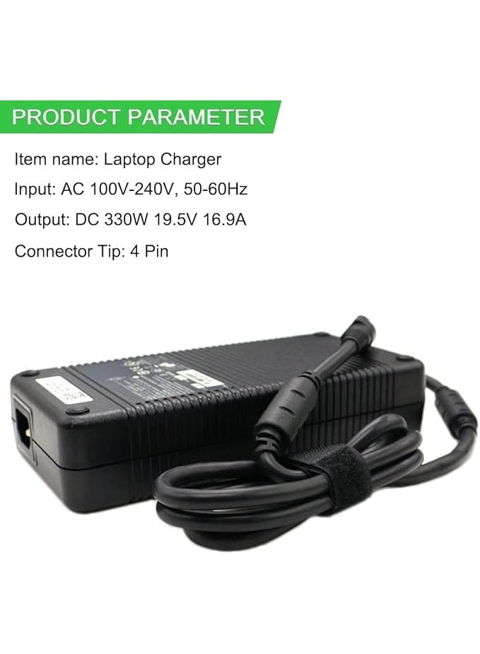 Terabyte 19.5V 16.9A 330W; 4 Pin ADP-330AB D Laptop Charger AC Adapter Compatible for ASUS ROG GX800VH-XS79K, - Image 2