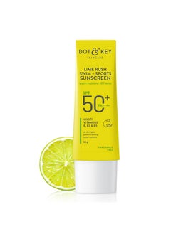 Dot & Key Lime Rush Swim + Sports Sunscreen Spf 50 Pa++++ | Water Resistant & Sweat Resistant Sunscreen | Uv/Uva Protect | No White Cast | Prevents Tan | For All Skin Types | For Women & Men  - Image 1