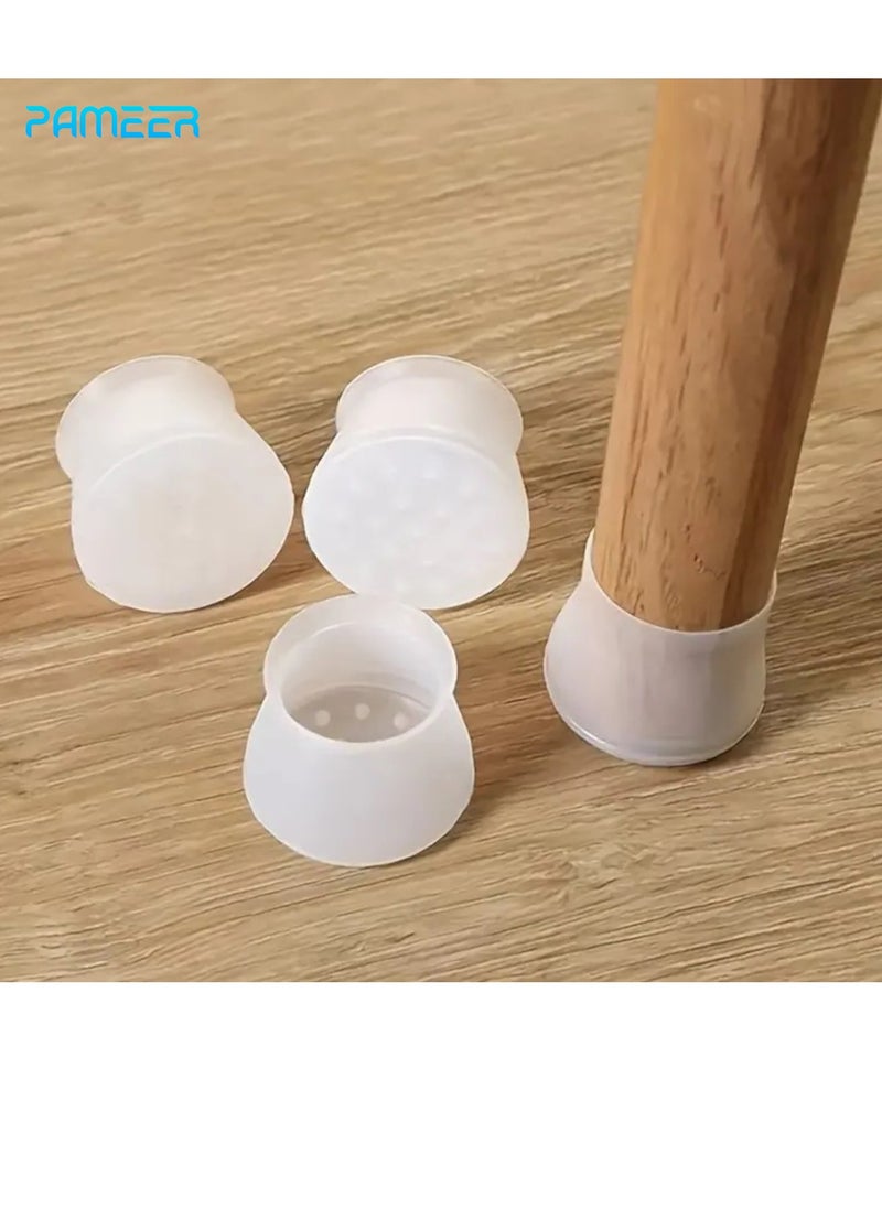 PAMEER 20pcs Home Furniture Base Protectors, Silicone Chair Leg Cap Cover, Anti-slip Chair Leg Rubber Pads, Non-Slip Mute Foot Covers for Chair Bed Dining Table Stool Wear Resistant Home Furniture Base Pads  - Image 1