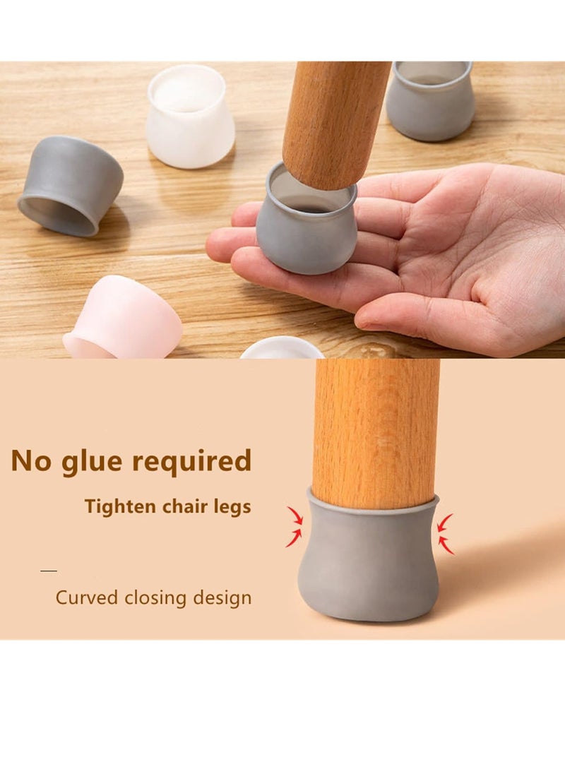 PAMEER 20pcs Home Furniture Base Protectors, Silicone Chair Leg Cap Cover, Anti-slip Chair Leg Rubber Pads, Non-Slip Mute Foot Covers for Chair Bed Dining Table Stool Wear Resistant Home Furniture Base Pads  - Image 5