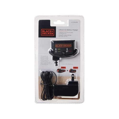 BLACK+DECKER 20V MAX Lithium Battery Charger, Compatible with 12V and 20V Battery, Battery Sold Separately (LCS1620B) - Image 5