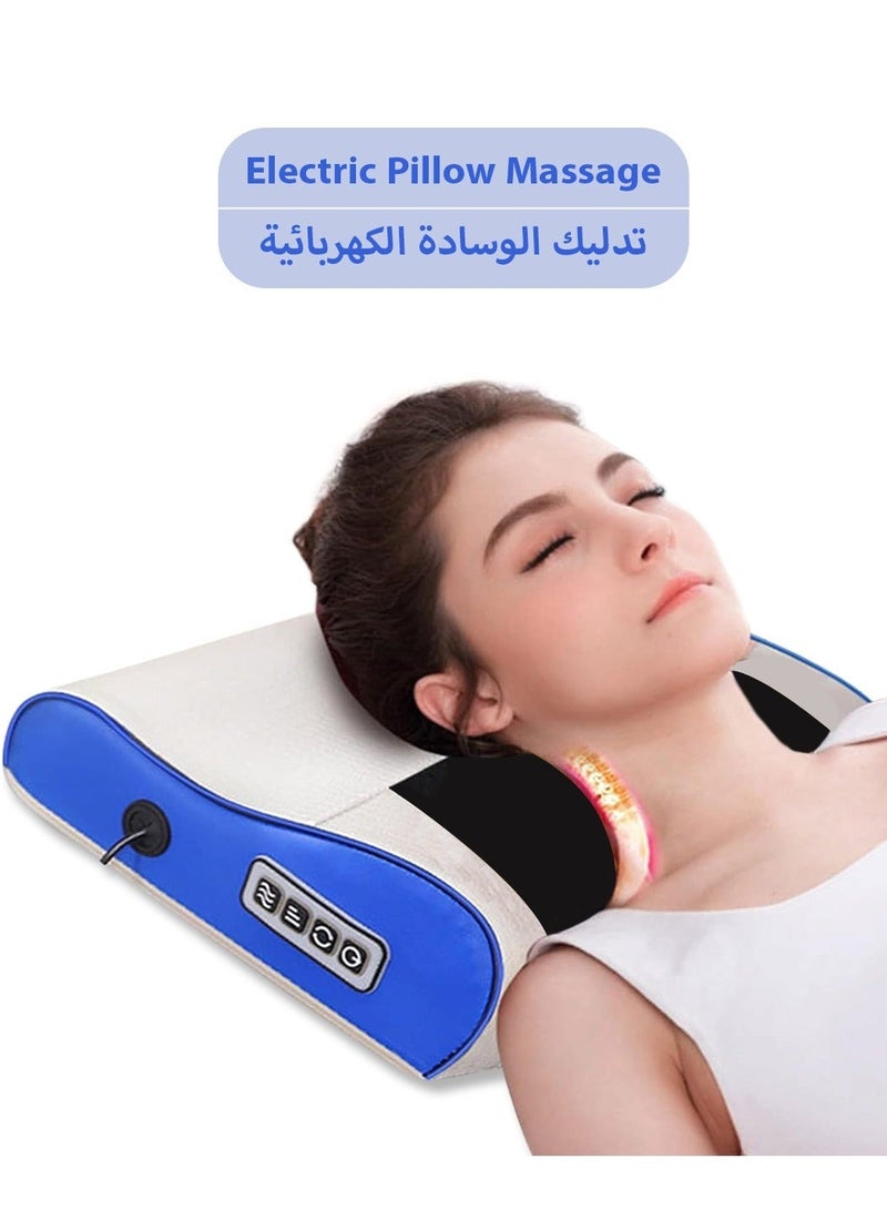 ABJ جهاز تدليك الرقبة والكتف والظهر مع وسادة تدليك كهربائية حرارية رباعية الأبعاد - Image 5