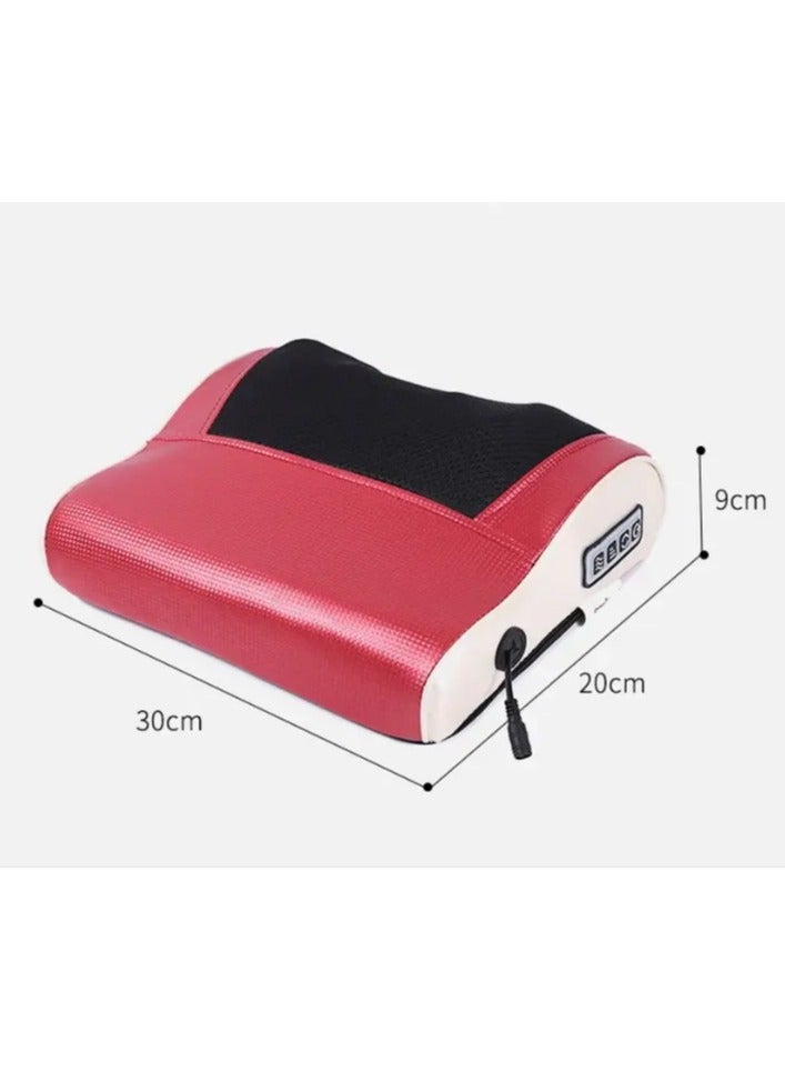 ABJ جهاز تدليك الرقبة والكتف والظهر مع وسادة تدليك كهربائية حرارية رباعية الأبعاد - Image 3