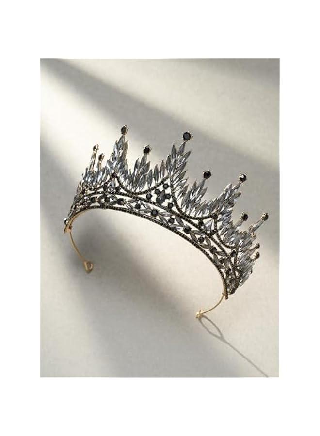 Tiaras and Crowns for Women, Wedding Tiara for Bride, Rhinestone Queen Crown, Crystal Costume Hair Accessories for Birthday Prom Quinceanera Celebration - Image 5