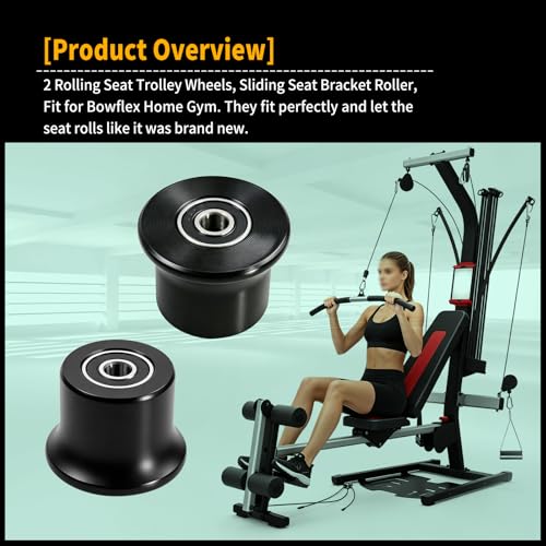 Vsttar 6 Rolling Seat Trolley WheelsSliding Seat Bracket Roller Compatible with Bowflex Home Gym Blaze Classic Elite Motivator2 Pr1000 Sport Conquest Ultimate2 Schwinn Comp Revolution - Image 3
