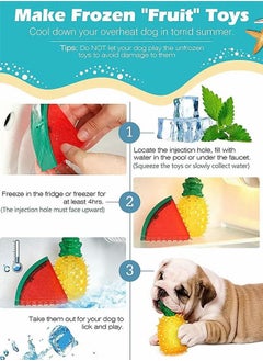 Dogs Chew Toys, Freezable Teether Cooling Dogs Teething Toys, Summer Dogs Ice Chewing Toys, Aquatic Fetch Dogs Treats Toys for Puppies, Small & Medium Dogs（Watermelon + Pineapple） - pzsku/ZC598268626E25DFFD390Z/45/_/1691547819/1c46bd8a-dcc8-4926-a3d3-c05d2a2cf8c8