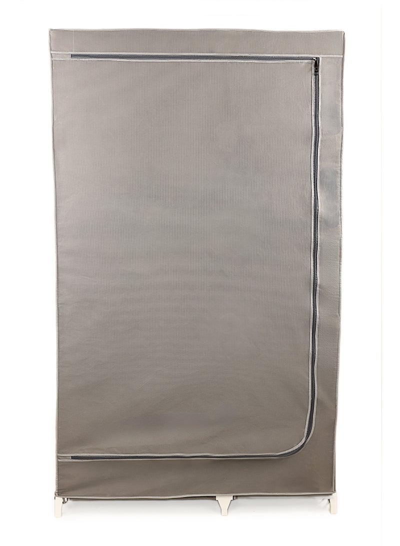 TTTP The Professionals Choice FOLDABLE NON-WOVEN WARDROBE WITH SEVEN SHELVES AND A HANGING BAR. SIZE 91.5X45X160 CM - GREY COLOR - Image 3
