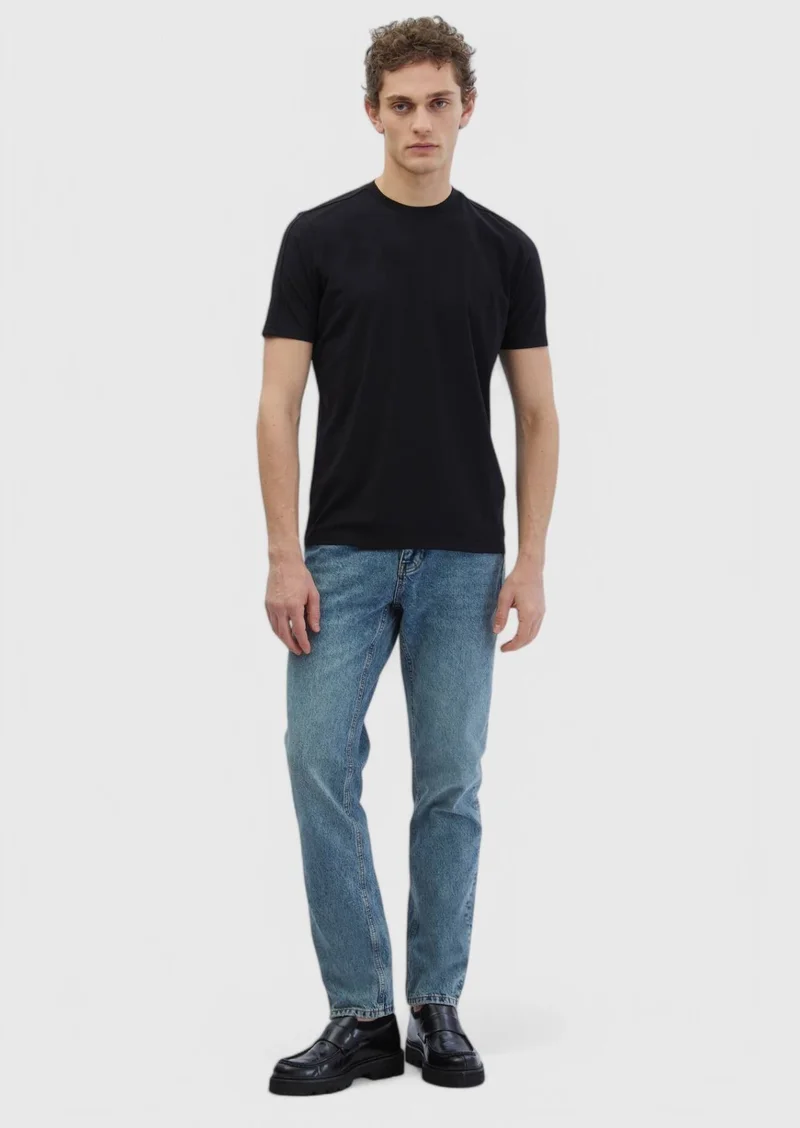 RAMSEY Black Plain T-Shirt