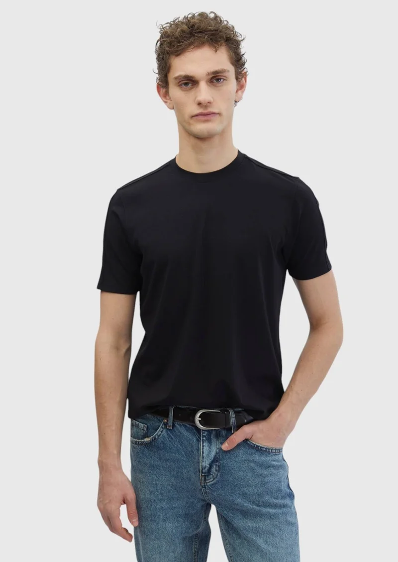 Ramsey Black Plain T-Shirt