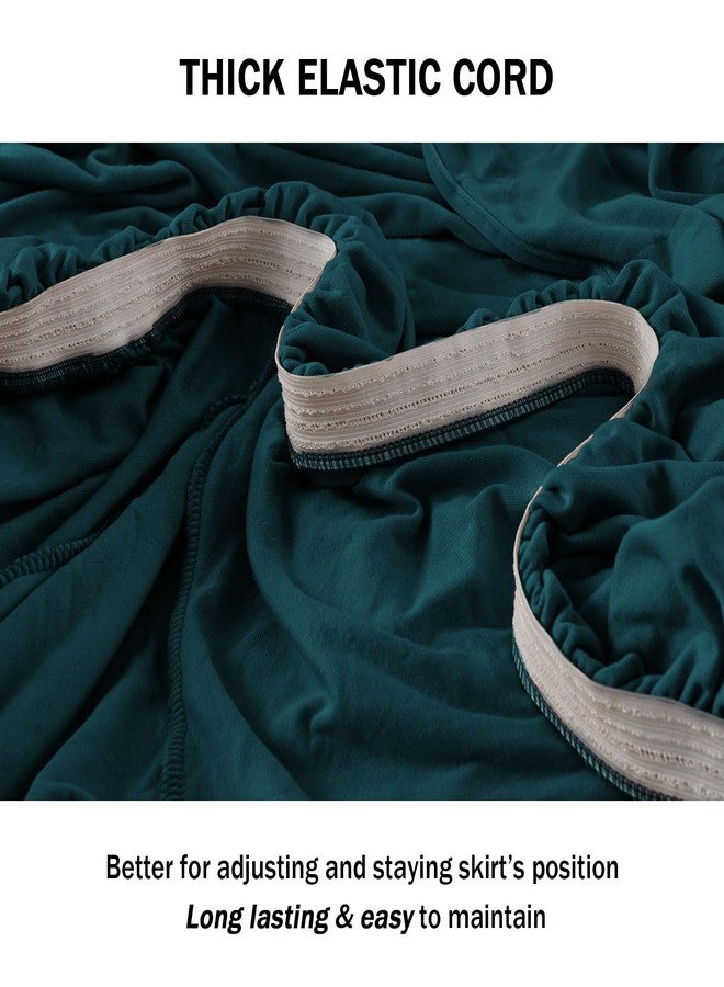 NICEEC Sofa Cover Super Soft 1-Piece Dark Teal Sofa Slipcover for Sofas Stretch Universal Spandex Couch Covers for Living Room Easy Fit Washable Furniture Sofa Protector with Skirt - Image 4