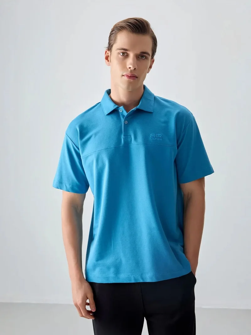 تومي لايف TOMMY Oversized Polo Collar T-Shirt