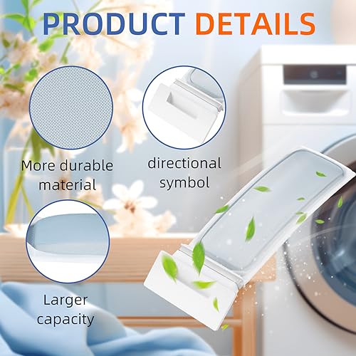 Pulluty W10717210 W11607443 Dryer Lint Screen Filter White Replacement for Kenmore Maytag Whirlpool Dryer Lint Screen W11778253 W11522758 348846 348851 8558459 8557882 8559787 - Image 3