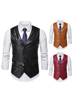 Mens PU Vest Vintage V-Neck Casual WaistcoatBrown Brown - pzsku/ZC5983696F5A5F63E9B32Z/45/_/1725159464/f1161a62-2fdb-4fba-b7dc-156f1ab0cfa2