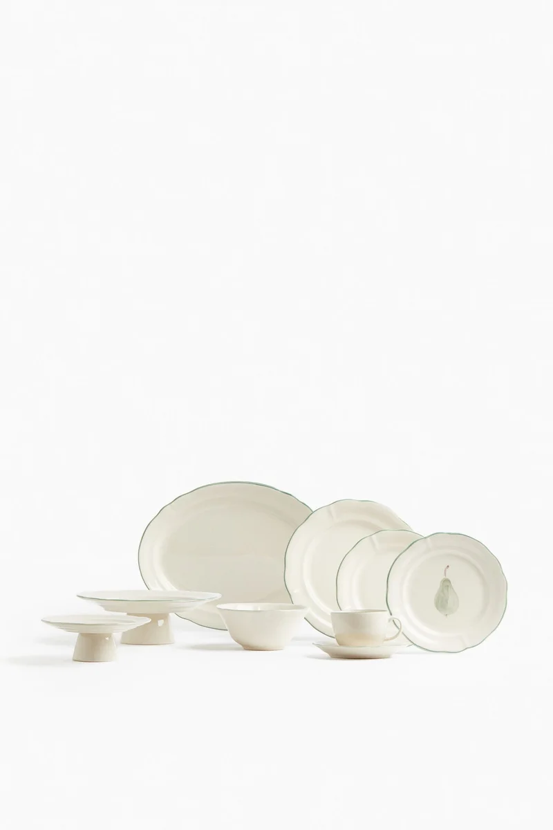H&M Print-motif stoneware starter plate