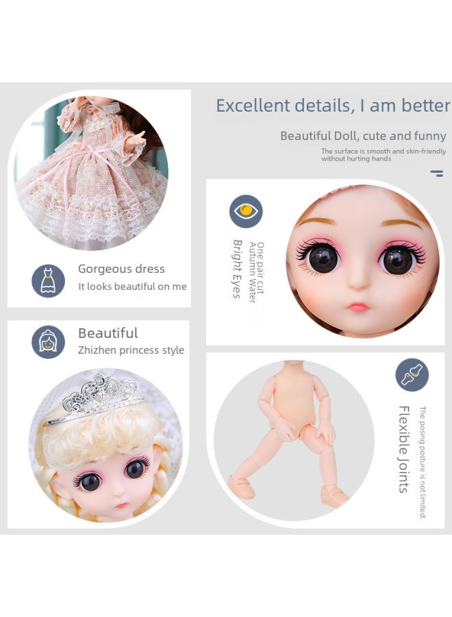 BJD Doll 30 سم مجموعة دمى فتاة صغيرة لعبة أطفال تدريب رياض الأطفال هدية عيد ميلاد - اللون: Xia Xiaobing - الارتفاع: 30 سم وميض موسيقى عالية 【هدية راقية】】 - Image 5