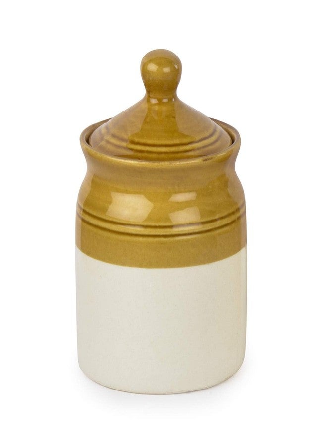 SHRIYAM CRAFT Ceramic Pickle Jar Container Jar (JAR 300ML PACK OF 2) - Image 3