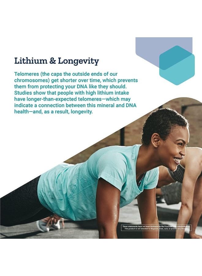 Life Extension - Lithium 1000 mcg For Brain Health AntiAging & Longevity Memory & Cognition Mood Support Supplement 100 Vegetarian Capsules - Image 1