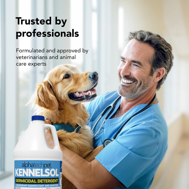 ATP KennelSol 1-Step Kennel Cleaner - 1 Gallon Liquid Disinfectant, Effective Against Bacteria and Viruses, Deodorizer Wintergreen Scent by Alpha Tech Pet - Image 4