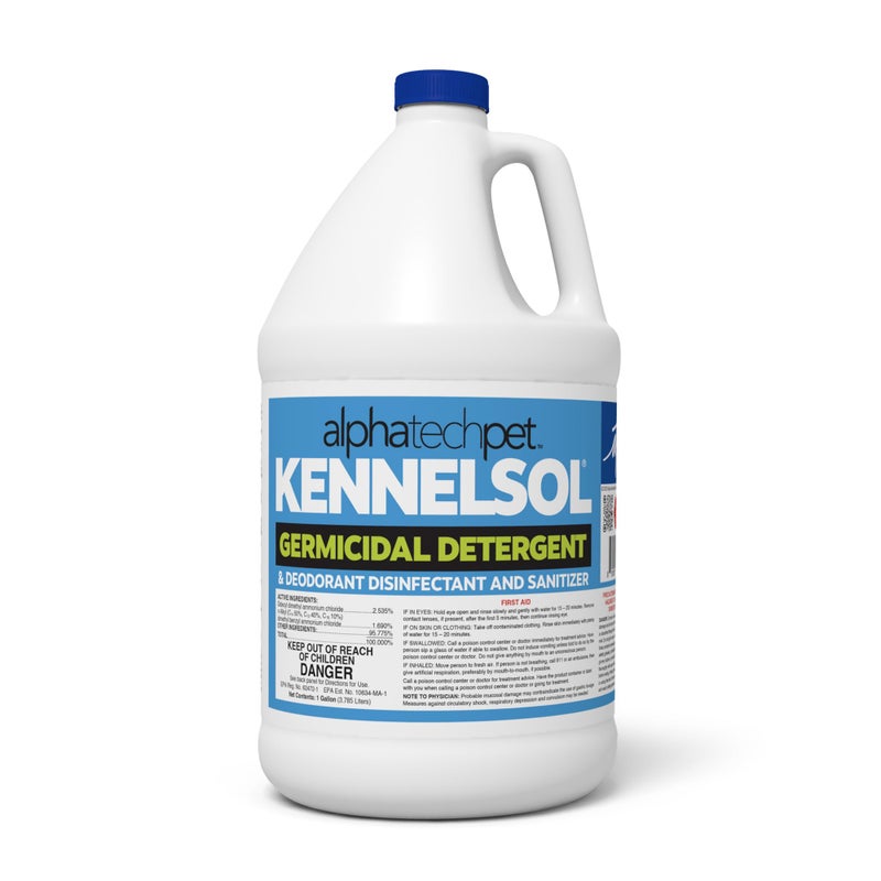 ATP KennelSol 1-Step Kennel Cleaner - 1 Gallon Liquid Disinfectant, Effective Against Bacteria and Viruses, Deodorizer Wintergreen Scent by Alpha Tech Pet - Image 1