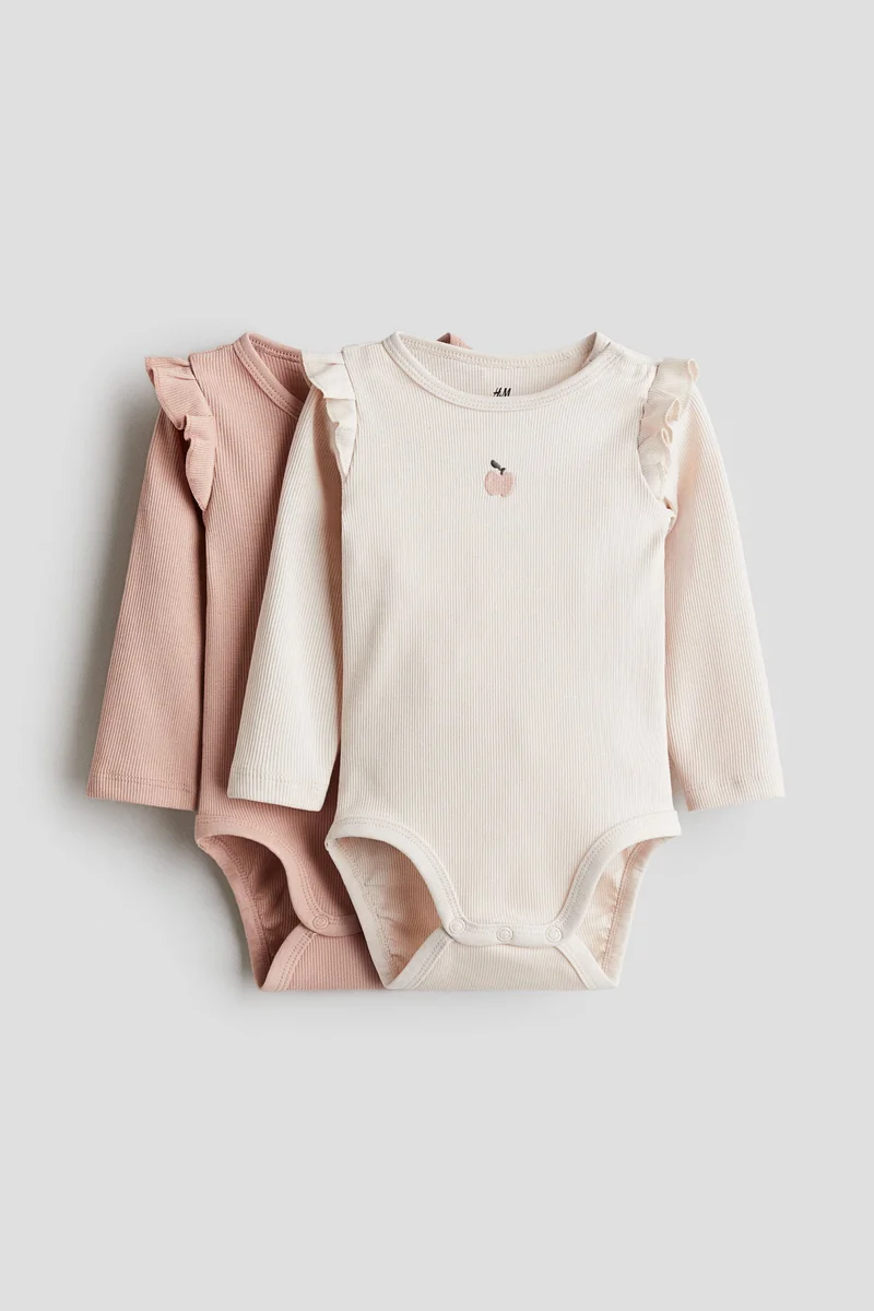 H&M 2-pack long-sleeved bodysuits