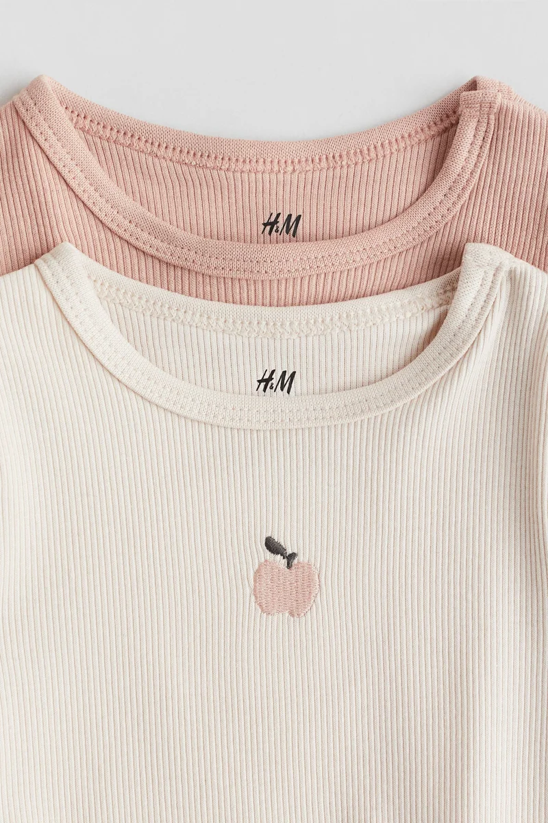 H&M 2-pack long-sleeved bodysuits