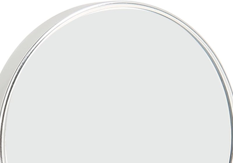 JTLB 360 Degree Rotatable Double-Sided Vanity Mirror, Aluminum Frame & Stainless Steel Stand for Office and Dormitory Use - Silver - Image 3