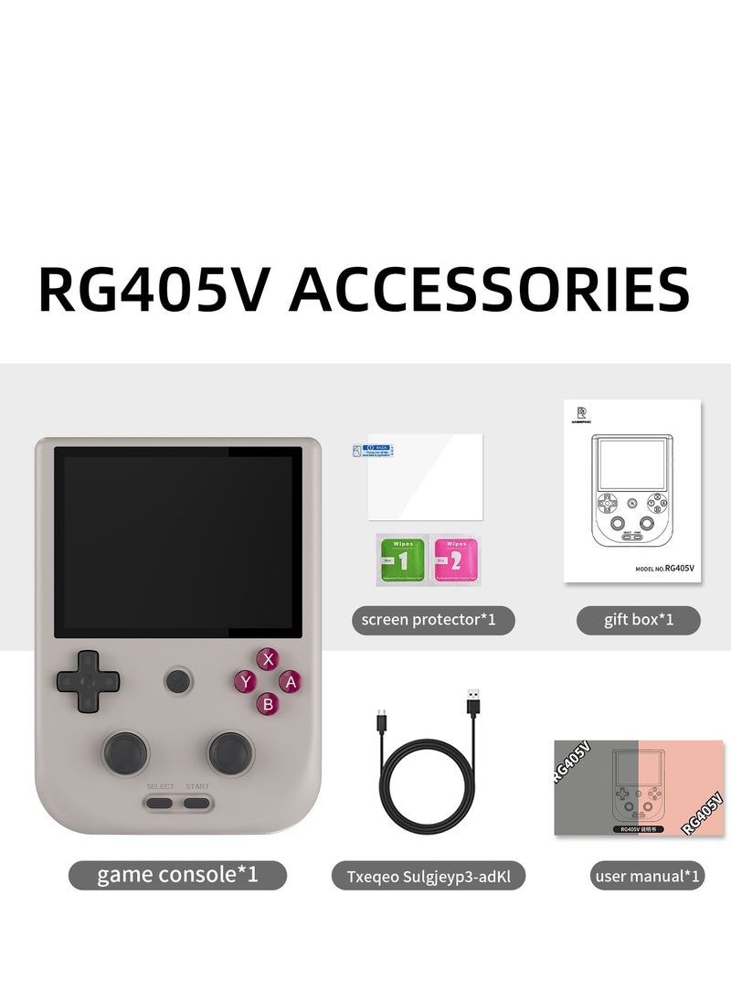 ANBERNIC  - RG405V Retro Handheld Game Console, Unisoc Tiger T618 Android 12 System 4.0 Inch IPS Touch Screen Support 5G WiFi Bluetooth 5.0 with 128G TF Card 3172 Games 5500mAh Battery - Image 1