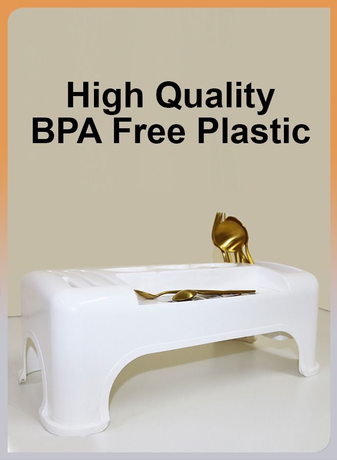 دي بلو خزانة مطبخ بلاستيكية متعددة الوظائف الكل في واحد ، خزانة مطبخ ، توابل ، أدوات مائدة ، أرفف ، برطمانات توابل ، أرفف ، أكواب ، لوح تقطيع زجاجي ، منظم تخزين ، صندوق أرفف - Image 3