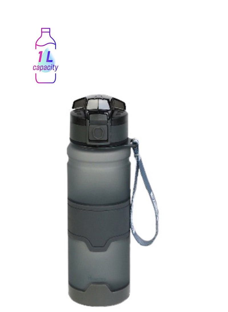 Home Pro Home Pro Tritan Sports Water Bottle 1000Ml Dark Grey