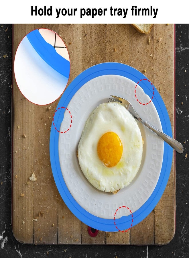 Cosmos Pack of 8 Reusable Plastic Paper Plate Holders, Holding 9" Paper Plates for BBQ's, Parties, & Camping - Image 4