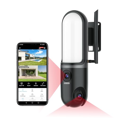 إيفر سيكيو Eversecu Dual Lens Waterproof Wall Light Camera