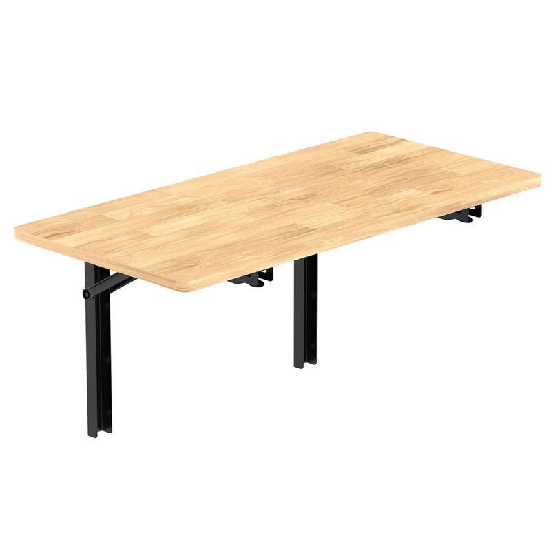 TORACK Heavy Duty Wall Mounted Folding Workbench, Space-Saving Collapsible Wall Table/Desk for Garage Workshop, Holds Up to 550 lbs(Board Size: 32 x 18 in) - Image 1