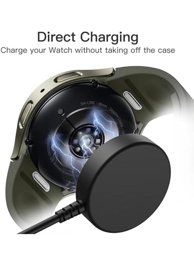 جي تيك حافظة مع واقي شاشة لساعة سامسونج جالكسي 7 40 مم، غطاء حماية شامل مدمج من الزجاج المقوى عالي الحساسية، قطعتان باللون الأخضر - Image 5