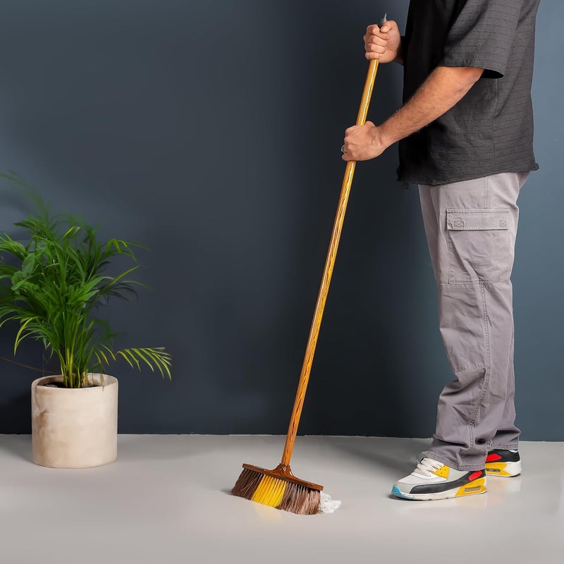 DELCASA DC3117 Floor Broom with Wooden Stick - Image 1