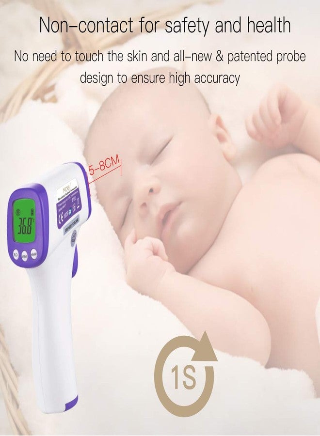 MOES Forehead Thermometer,Non-Contact Infrared Forehead °F/°C Digital Thermometer Fever Alarm and Memory Function for Anyone with Accurate LCD Display （Battery not Include） - Image 2