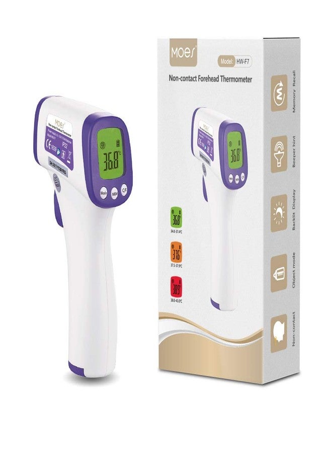 MOES Forehead Thermometer,Non-Contact Infrared Forehead °F/°C Digital Thermometer Fever Alarm and Memory Function for Anyone with Accurate LCD Display （Battery not Include） - Image 1