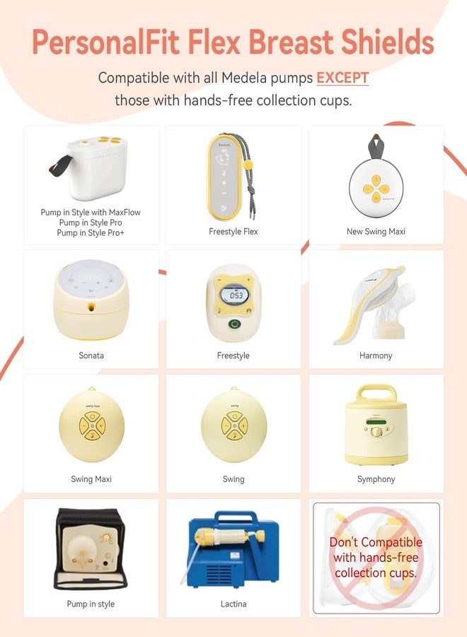 MilkFlow Breast Flanges 19mm 2-Pack for Medela Pump in Style, Symphony, Freestyle, Sonata, Maxflow and Lansinoh Signature Pro Breast Pumps - Image 2