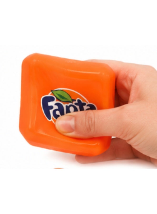 Fanta Needoh Fanta Limited Edition Nice Cube Squishy Stress Relief Toy, Orange, 3+ Years - Image 3