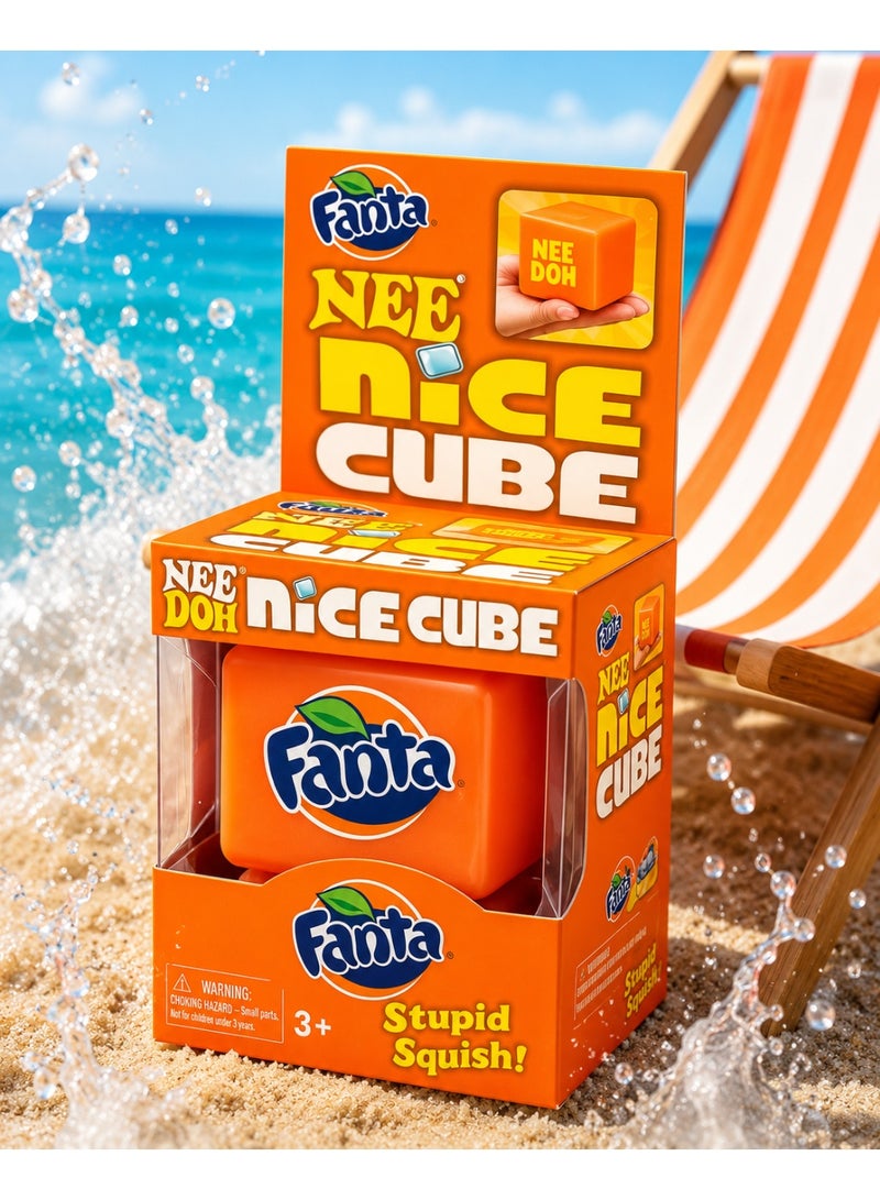 Fanta Needoh Fanta Limited Edition Nice Cube Squishy Stress Relief Toy, Orange, 3+ Years - Image 2