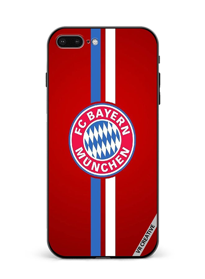 VR CREATIVE غطاء حماية لجهاز آبل آيفون 7 بلس/8 بلس بشعار بايرن ميونيخ تصميم أحمر متعدد الألوان - Image 1