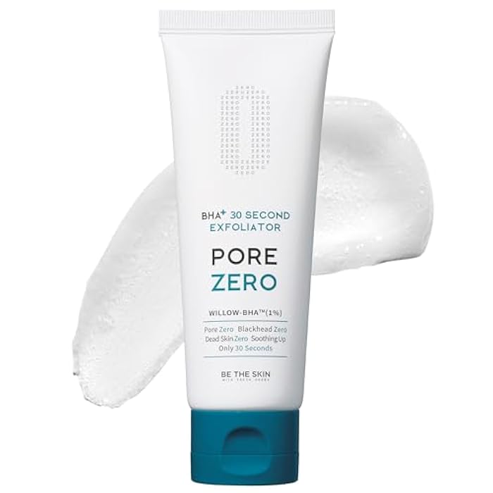 BE THE SKIN BHA+ Pore Zero 30 Second Exfoliator - Pore Erasing Face Peeling Gel with Salicylic Acid, Aloe Vera - Removes Dead Skin & Sebum - Glass Clear Skin, Korean Skincare, 3.38oz. - Image 1